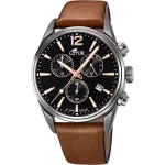 Relógio Lotus Chrono 18683/2 preto pulsera de pele, homem