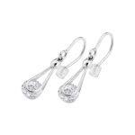 Brincos Pedras prata larg  cierrganch branco - WS00717