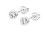 Brincos Pedras prata chaton cierrpres circ - 5mm - WS01567/6