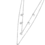 Colar doble cruz circonitas 42+3cm - WS02950/45