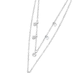 Colar doble corazon circonitas 42+ - WS02952/45