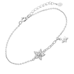 Pulseira flor estrela circ.16+3cm - WS03233/19